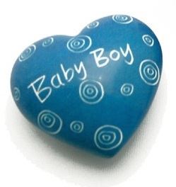 Baby Boy Blue Soapstone Heart